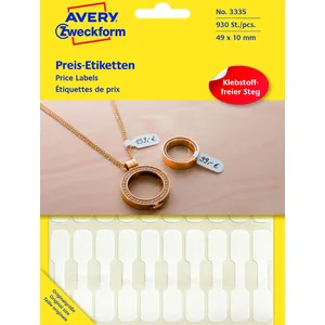 AVERY Zweckform Schmucketiketten 3335 weiß 49,0 x 10,0 mm günstig