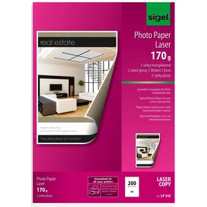 SIGEL Fotopapier Laser DIN A4 glänzend 170 g/m² günstig