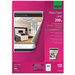SIGEL Fotopapier Laser DIN A4 glänzend 200 g/m² günstig