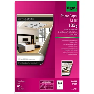 SIGEL Fotopapier Laser DIN A4 hochglänzend 135 g/m² günstig