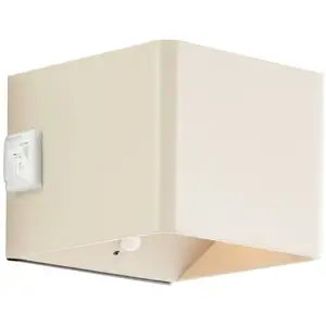 LED-Akku-Außenwandlampe Iseo, beige, Breite 10 cm, Sensor