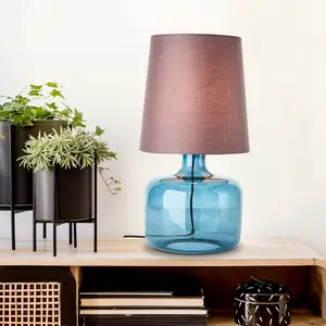 Brilliant Tischleuchte Hydra Höhe 57cm taupe/dunkelblau günstig