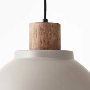 Brilliant Pendelleuchte Erena mit Holzdetail, taupe günstig