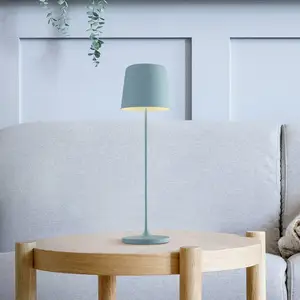 LED-Akku-Tischlampe Kaami, dimmbar, hellblau