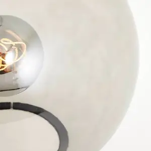 Brilliant Glas-Tischlampe Belado schwarz/rauchgrau glatt günstig