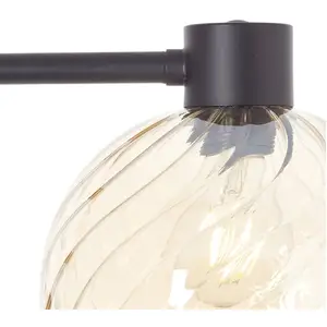 Brilliant Stehlampe Casto, Höhe 150 cm, bernstein, Glas/Metall günstig