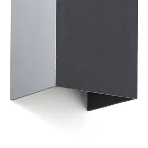 LED-Außenwandleuchte Hilly, Höhe 13,6 cm, dunkelgrau, Metall