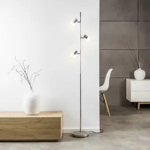 Brilliant Stehleuchte Lea, Höhe 157,5 cm, chrom, 3-flg., Metall günstig