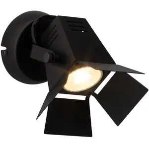 Brilliant Technisch wirkende LED-Wandleuchte Movie, schwarz günstig