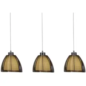 Pendellampe Relax, 3-flammig bronze
