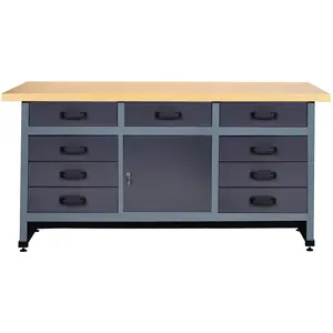 Küpper Brand, Werkbank + Arbeitsbock, Werkbank 1700x600x840mm 9 Schubladen (60 cm, 170 cm) günstig