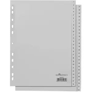 DURABLE Ordnerregister Vollformat 1-52 grau 52-teilig - 1 Stück günstig