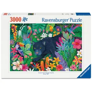 Ravensburger Puzzle Panther im blühenden Dschungel