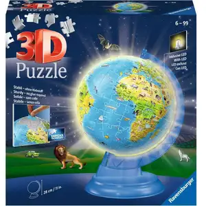 180-teiliges 3d-Puzzle globe beleuchtet Ravensburger 265x265x83 mm