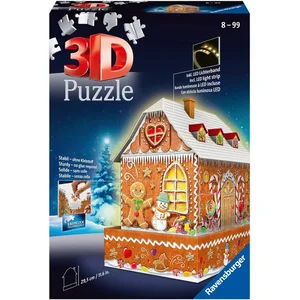Ravensburger 3D-Puzzle Lebkuchenhaus bei Nacht, 216 Puzzleteile, inkl....