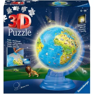 Ravensburger 3D-Puzzle Kinderglobus mit Licht, 180 Puzzleteile, Made i...