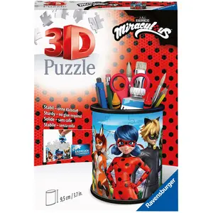 Ravensburger 3D Puzzle 11278 - Utensilo Miraculous - 54 Teile - Stiftehalter für Miraculous-Fans ab (54 Teile)