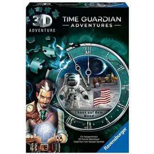 Ravensburger 3D Adventure 11539 TIME GUARDIANS - Chaos auf dem Mond - Escape Room Spiel, für 1 bis 4 Spieler - Kooperatives 3D Puzzle Abenteuer - einmaliges Event-Spiel ab 12 Jahren