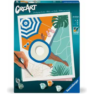 Ravensburger CreArt - Malen nach Zahlen 25523 - Poolzeit - ab 12 Jahren für Einsteiger