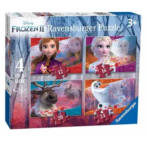 Disney Frozen Puzzle 4 in 1 Kinder Puzzle Box Disney Frozen II Eiskönigin Ravensburger, 24 Puzzleteile günstig