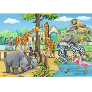 2 puzzles 24 Teile Willkommen im Zoo Ravensburger 275x192x37 mm