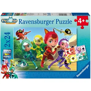 Ravensburger Kinderpuzzle 05726 - Die Tierschützer - 2x24 Teile Petronix Puzzle für Kinder ab 4 (48 Teile)