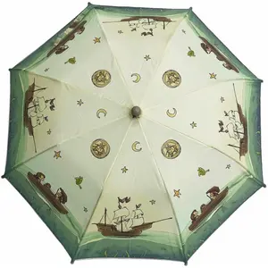 Goebel, Regenschirm, Taschenschirm Anouk - Schatzsuche, manuelle Mechanik, Polyester, Bunt, 23600091, Mehrfarbig günstig