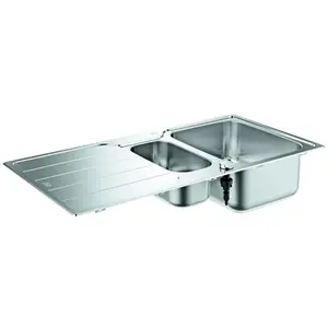 GROHE K500, Aufsatzwanne, Rechteckig, Edelstahl, Edelstahl, 1,5 Becken... günstig