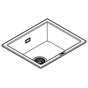 GROHE K700U, Aufsatzwanne, Rechteckig, Quarzkomposit, Schwarz, 1 Becken, Rechteckig günstig