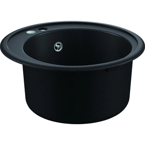 GROHE K200, Aufsatzwanne, Kreis, Quarzkomposit, Schwarz, 1 Becken, Kreis günstig