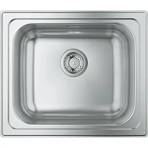 GROHE K200 60-S, Unterbauspüle, Rechteckig, Edelstahl, Edelstahl, 1 Becken, Rechteckig günstig