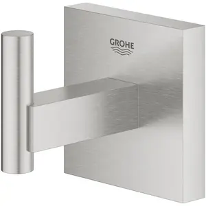 Grohe, Handtuchhalter + Handtuchhaken, Start Cube QuickFix Bademantelhaken, klebbar, supersteel günstig