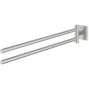 Grohe, Handtuchhalter + Handtuchhaken, Start Cube QuickFix Handtuchhalter, 2-armig günstig