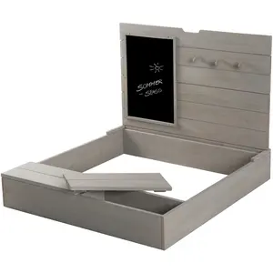 Roba Sandkasten mit Deckel, Tafel und Haken Outdoor +