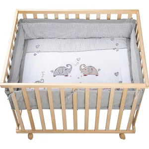 roba® Laufgitter Jumbotwins grau, 100x75 cm, mit Stoffeinlage und Nest... günstig