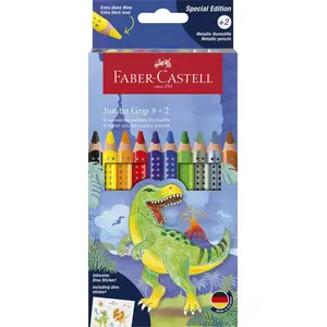 FABER-CASTELL Dino Jumbo Grip Buntstifte farbsortiert, 10 St.