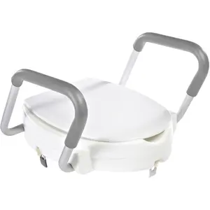 WC-Sitzerhöhung mit Deckel und Aufstehhilfe weiß günstig