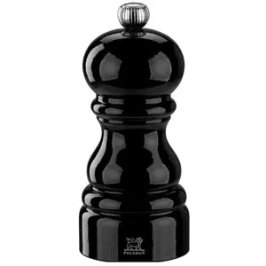 Peugeot Saltkvaern Paris 12 cm Bøgetrae Sort Lak,1 stk, Pfeffermühle + Salzmühle, Schwarz