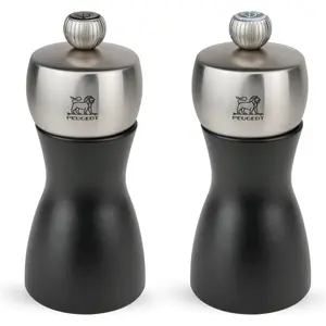 Peugeot Fidji Duo, Pfeffermühle + Salzmühle, Schwarz, Silber