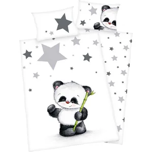 HERDING Baby Best Babybettwäsche Panda, Renforcé, mit niedlichem Motiv günstig