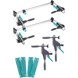 wolfcraft, Schraubstock + Zwinge, 1 Türfutter-Montageset PRO 8-tlg. (1000 mm) günstig