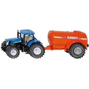 Auto Spiele mit Einachser Güllebehälter Siku New Holland TU