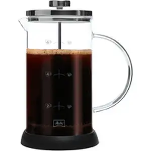 Melitta 6713355, Schwarz, Transparent, 8 Tassen, Glas, Edelstahl, Glas...