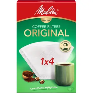 Melitta Original 1x4, Basket, Disposable coffee filter, Paper, 80 pc(s), Zubehör Kaffeemaschinen, Weiss