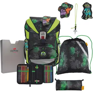 DerDieDas ErgoFlex Superlight Schulranzenset 5-teilig Funny Fighter sc...