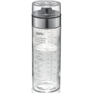 GEFU Dressing Shaker MIX, Glas, Kunststoff, Doppelskala (ml/oz), ausla...