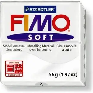 FIMO, Modelliermasse, Knete weiss soft normal