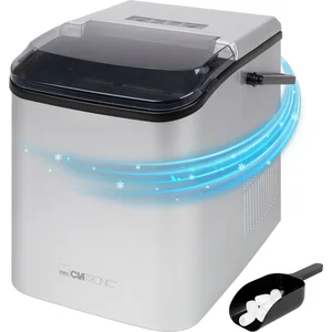 Clatronic Eiswürfelmaschine, Eiswürfel nach 10 Minuten, Eiswürfelmaschine Selbstreinigend für große und kleine Würfel, 12kg/24h, Ice Maker klein 1,5 Liter Wassertank , Eiswürfel Maker EWB 3785
