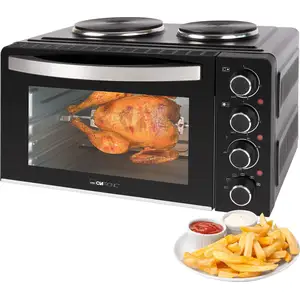 Clatronic Mini-Backofen / Kleinküche mit Kochplatten und Drehspieß - g... günstig