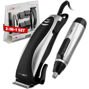 Clatronic® Haarschneidemaschine-Set mit Nasenhaarentferner | 3 - 12 mm | Stufenlose Schnittlängenregulierung | Edelstahl-Scherkopf | HSM 3441 NE günstig